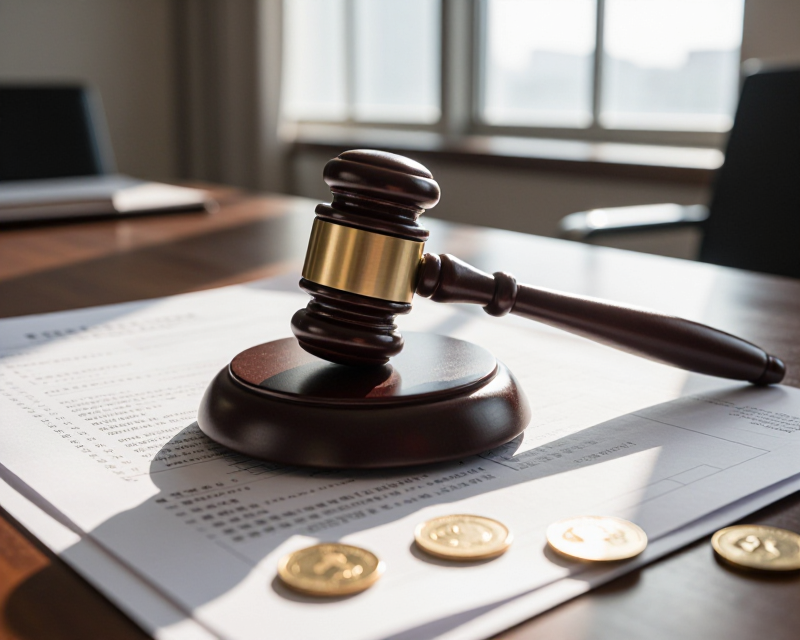 Symbolic representation of legal and financial justice