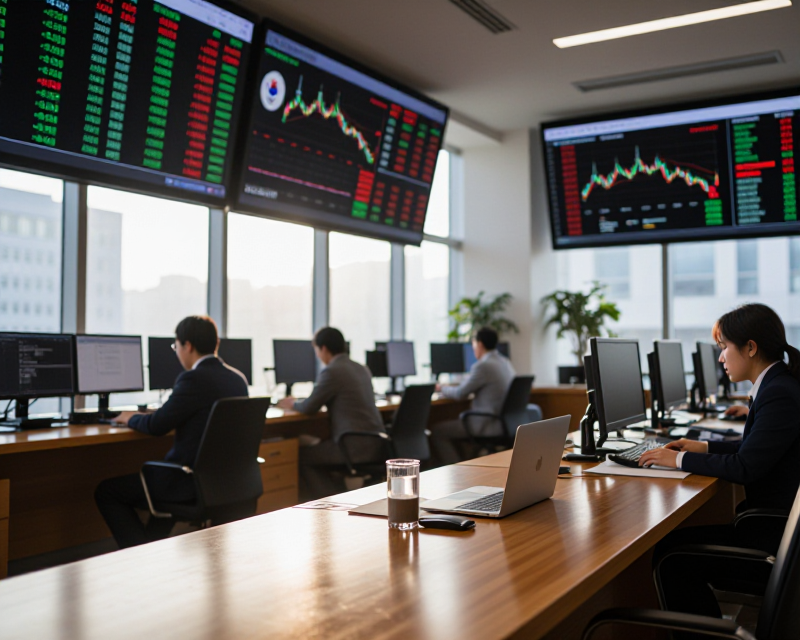 Financial Trading Floor in Seoul
