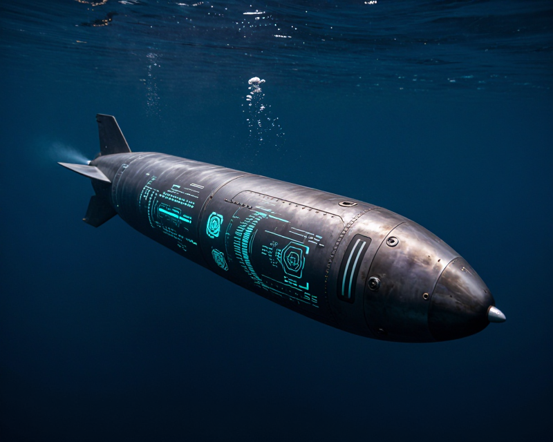 AI technology underwater torpedo concept