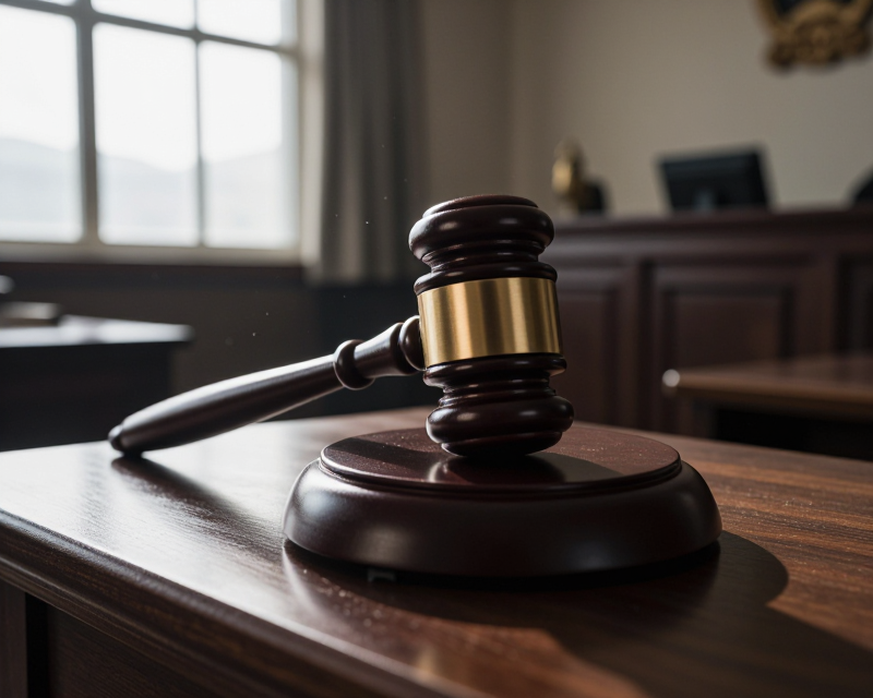 Courtroom Gavel and Justice Symbolism