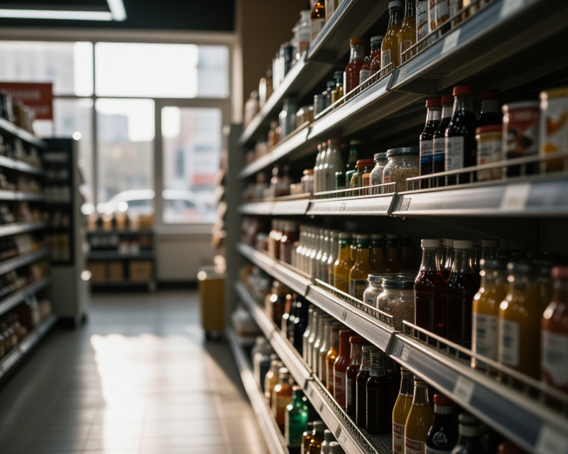 Empty Supermarket Shelf in Korea