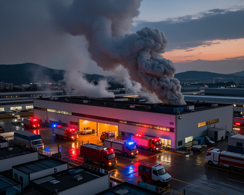 Incheon Logistics Center Fire Scene
